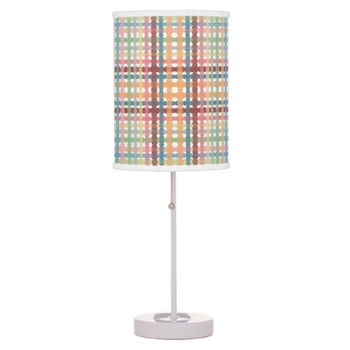 Dotted Pastel Plaid Pattern  Table Lamp