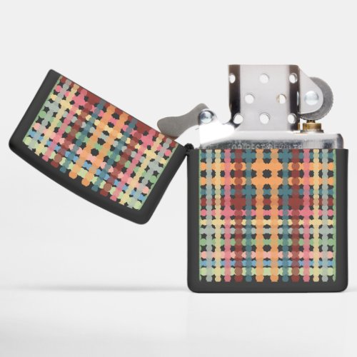 Dotted Pastel Plaid Pattern Zippo Lighter