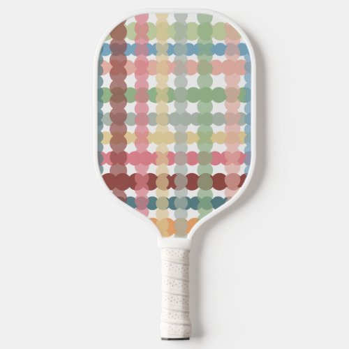 Dotted Pastel Plaid Pickleball Paddle