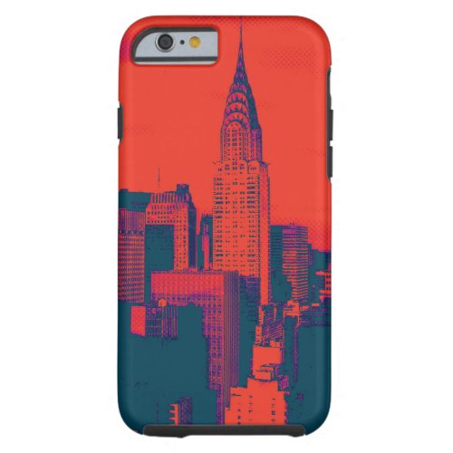 Dotted Red Retro Style Pop Art New York City Tough iPhone 6 Case