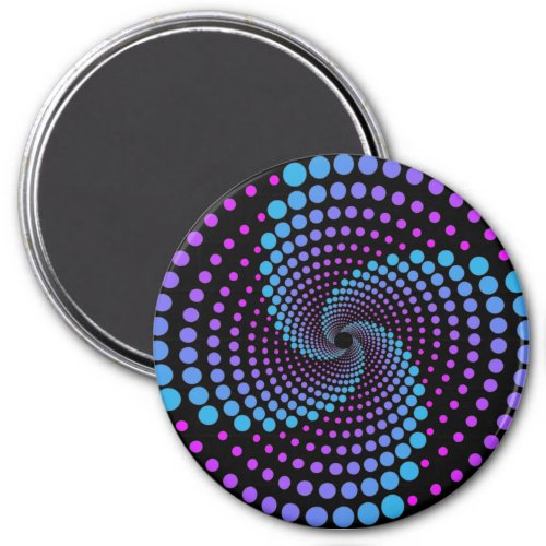 Dotted Spiral Vortex Shapes and Patterns Magnet