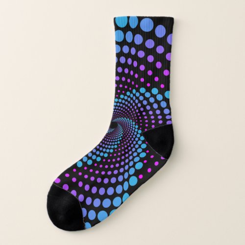 Dotted Spiral Vortex Shapes and Patterns Tank Top Socks