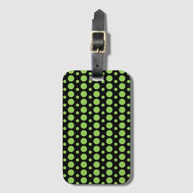 Dotted Stripe Luggage Tag (Front Vertical)