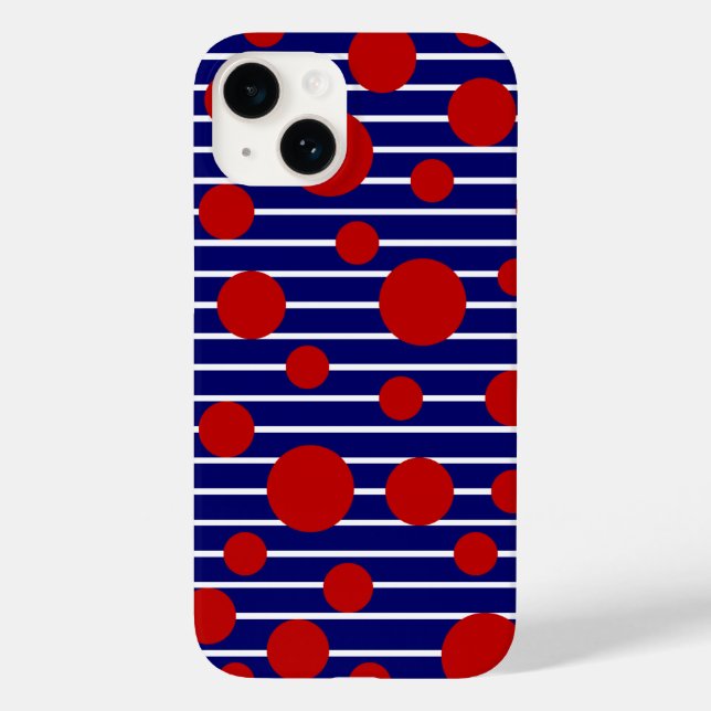 Dotted Stripes Case-Mate iPhone Case (Back)