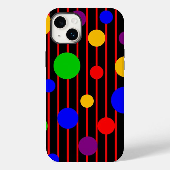 Dotted Stripes Case-Mate iPhone Case (Back)