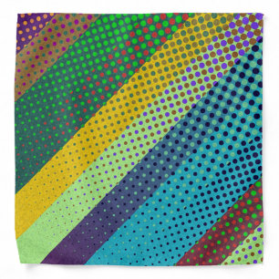 Dotted Stripes Pattern colored + your ideas Bandana