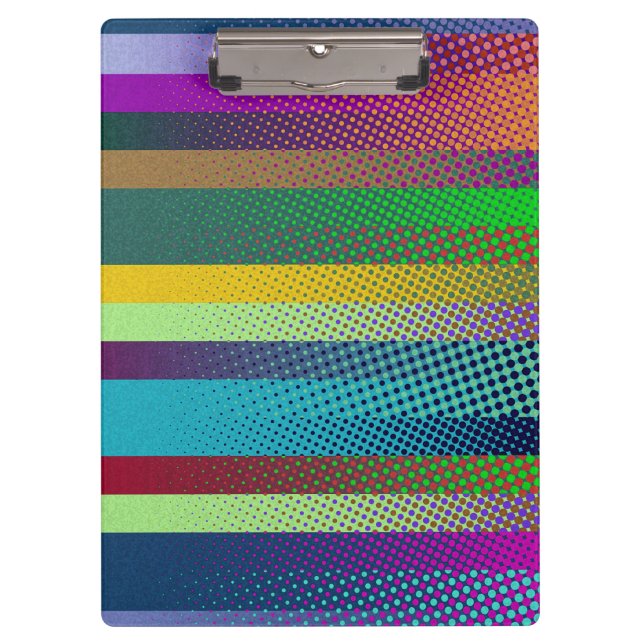 Dotted Stripes Pattern colored + your ideas Clipboard (Front)