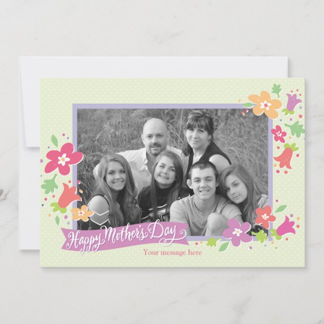 Dotted Swiss Mother's Day Greeting Card (Front)