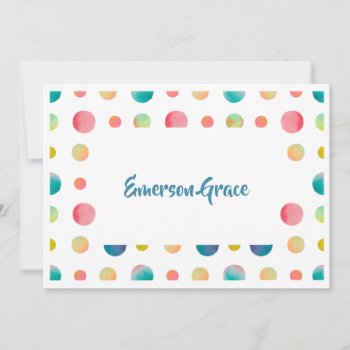 Dotted Thank You Stationery Card by heartfeltclub at Zazzle