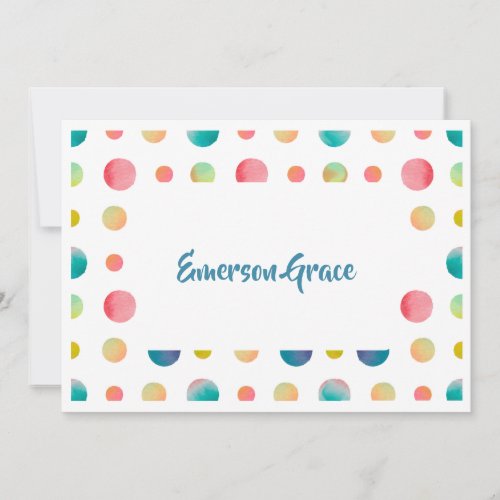 Dotted Thank You Stationery Card