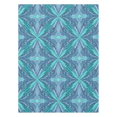 Dotted Turquoise X Pattern Tablecloth