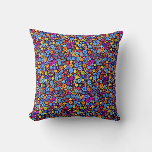 Dotted Vibrant Pattern Throw Pillow