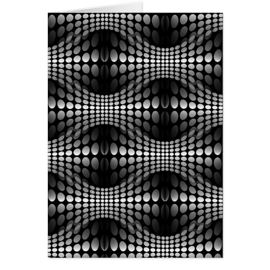 Dotted Waves Wallpaper black & white Cards (Front)