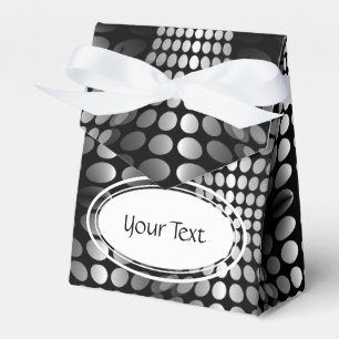 Dotted Waves Wallpaper black & white Favor Boxes