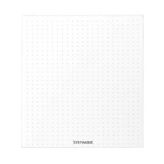 Dotted | Your Name Corporate Minimalist Black Notepad