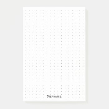 Dotted | Your Name Corporate Minimalist Black Post-it Notes by NancyTrippPhotoGifts at Zazzle