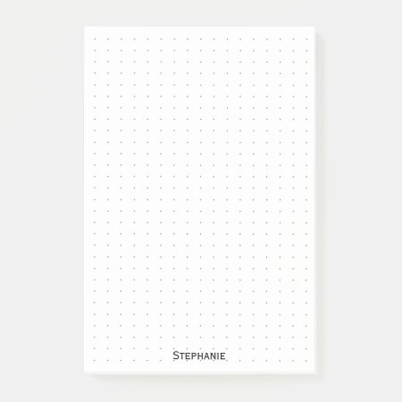 Dotted | Your Name Corporate Minimalist Black Post-it Notes