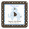 Dottie Elephant (Blue) Square Favor Stickers