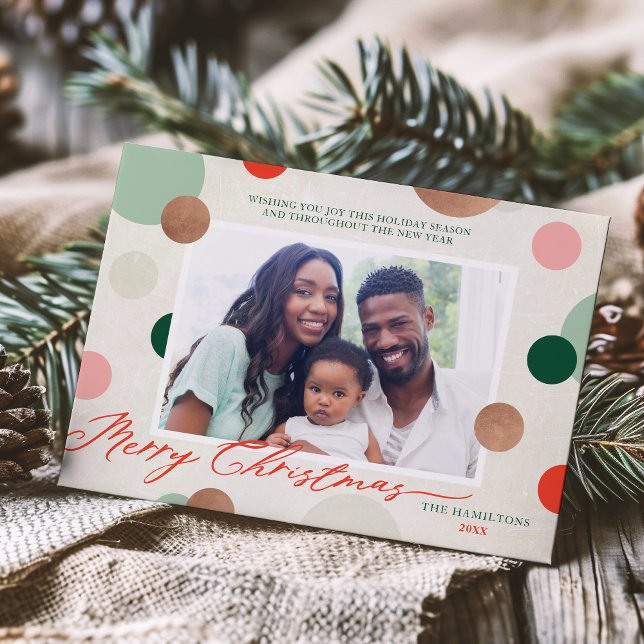 Dottie Merry Christmas Family Photo Holiday Card (Creator Uploaded)