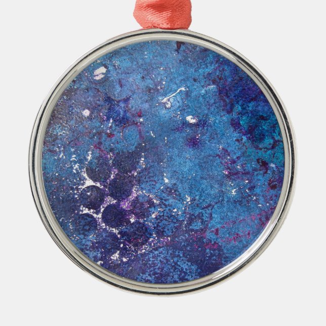 Dottie Scottie Abstract Metal Ornament (Front)