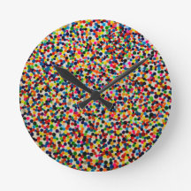 Dotty art wall clock