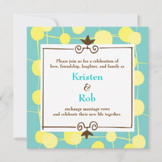 Dotty (Bubblegum Blue) Wedding Invitation