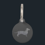 Dotty Dachshund Pet Tag<br><div class="desc">Dotty Dachshund Grey and Dot Pattern. Click "customize it" to modify the design.</div>