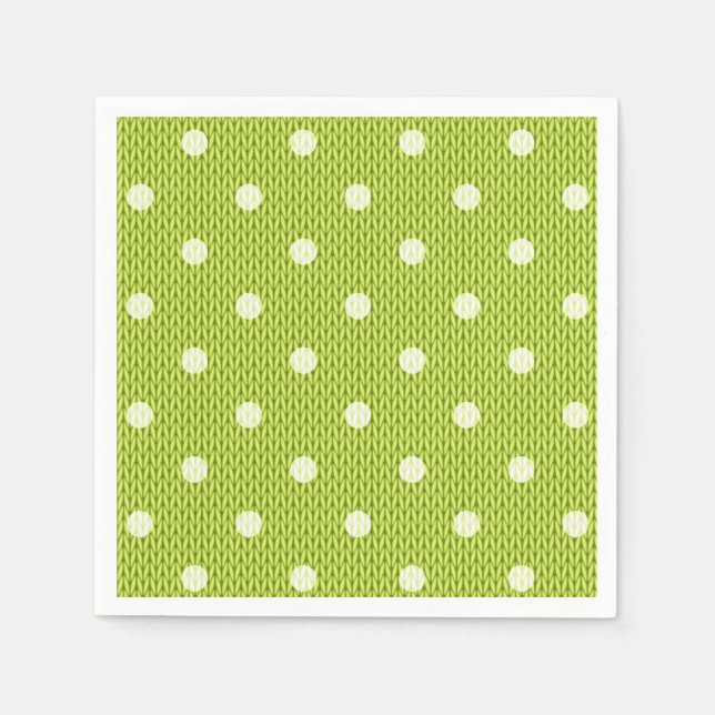 Dotty Delight Green Paper Napkins (Front)