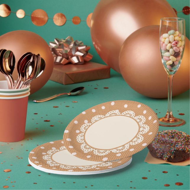 Dotty Delight Orange Paper Plates (Multi)