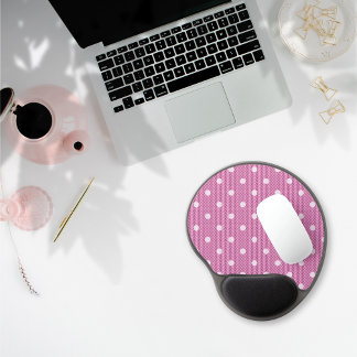 Dotty Delight Pink Gel Mouse Pad