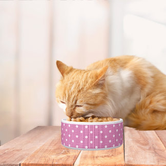 Dotty Delight Pink Pet Bowl