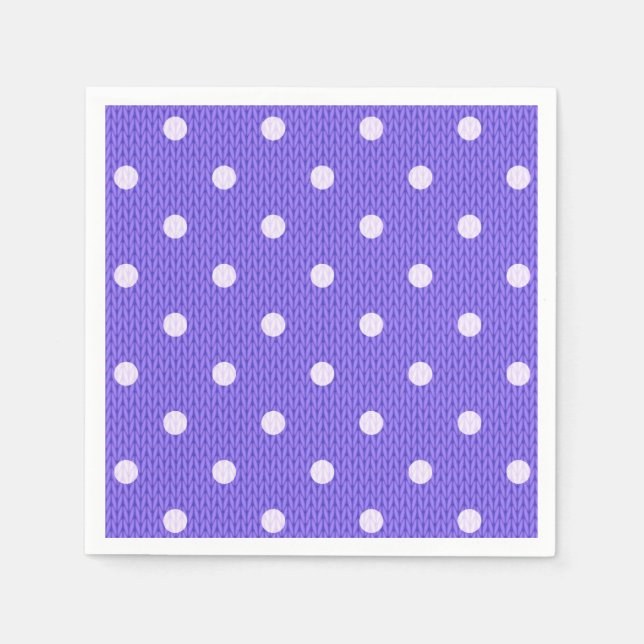 Dotty Delight Purple Paper Napkins (Front)