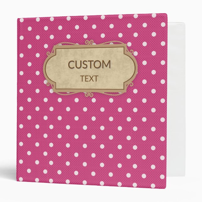 Dotty Delight Red 3 Ring Binder (Front/Inside)