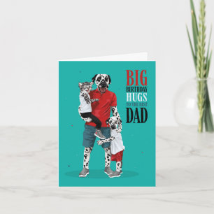 Dotty Dog Birthday Hugs Best Dad Card