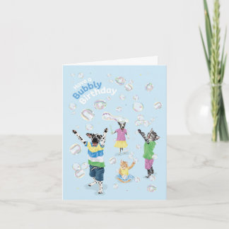 Dotty Dog Bubbly Birthday Card