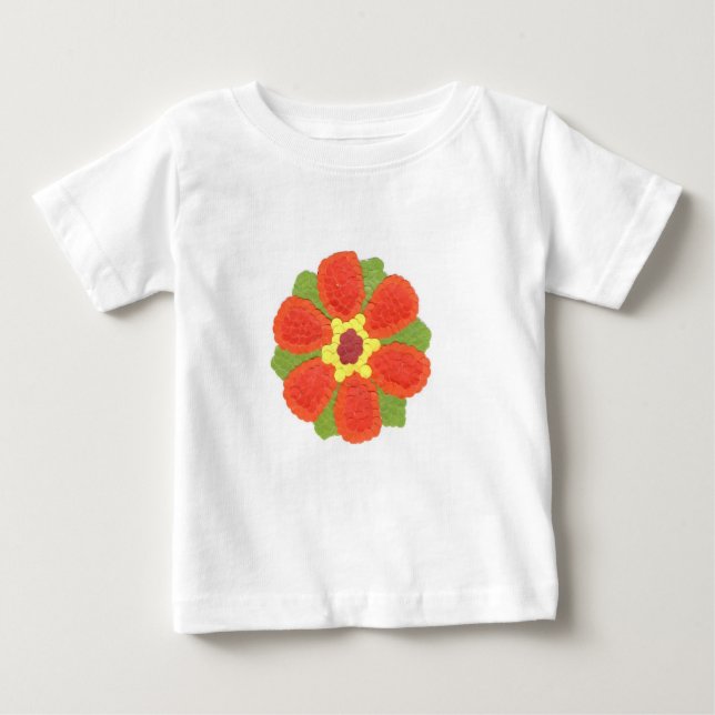 Dotty Flower Gerber Cotton Baby T-Shirt (Front)