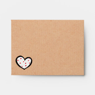 Dotty Hearts kraft A2 Note Card Envelope