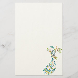 Dotty Peacock Color Stationary Stationery