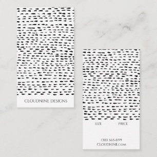 Dotty PRICE SIZE CUSTOM Jewelry Display Hang Tag