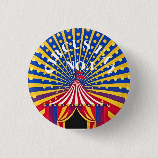 Dotty Radiant Motion Circus theme Button (Front)