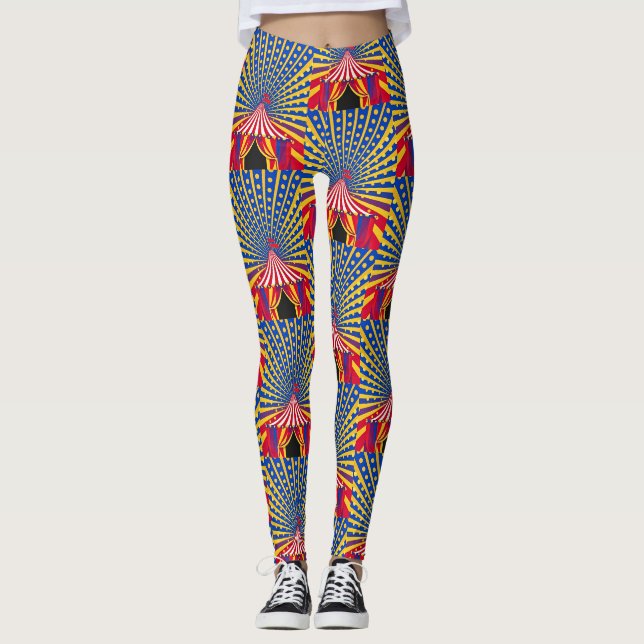 Dotty Radiant Motion Circus theme Leggings (Front)