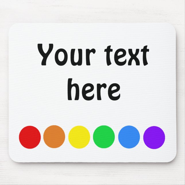Dotty rainbow mouse pad (Front)