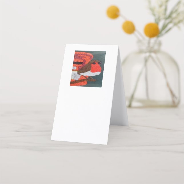 Dotty Robin Vertical Appointment Card (Back)