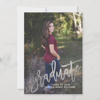 Dotty Silver Graduation Announcements