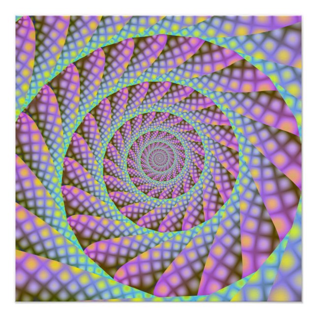 Dotty Spiral Zazzle Perfect Poster (Front)