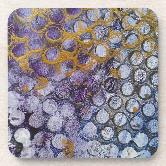 Dotty Spotty Abstract Drink Coaster (Front)