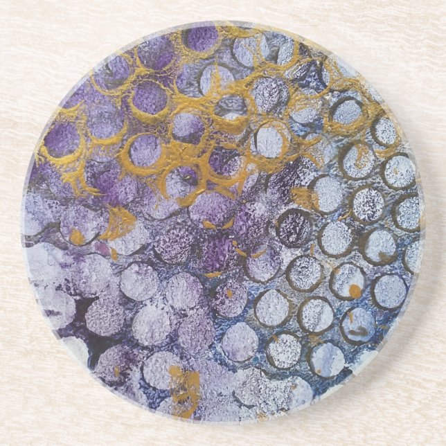 Dotty Spotty Abstract Drink Coaster (Front)