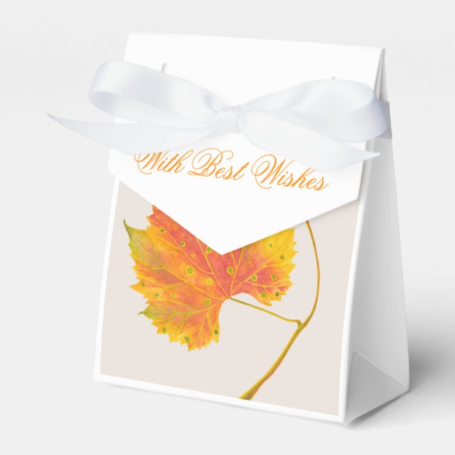 Dotty Spotty Fall on a Favor Box (Front Side)