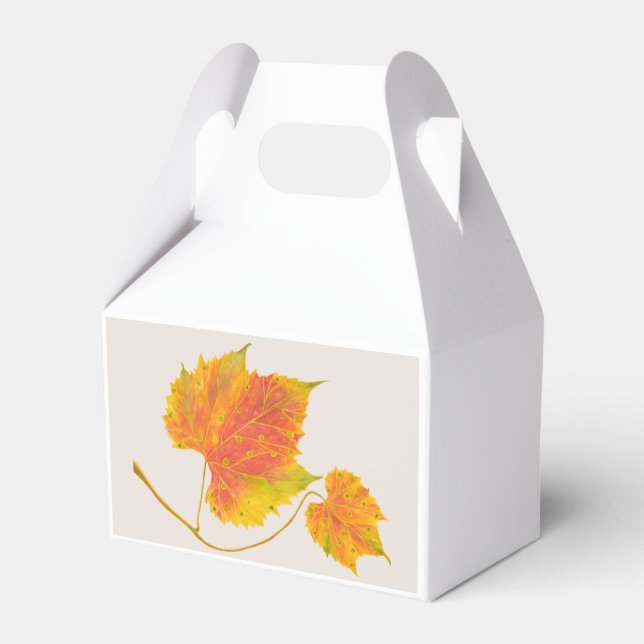 Dotty Spotty Fall on a Gable Favor Box (Front Side)