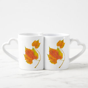 Dotty Spotty Fall on a Lovers' Mug Set